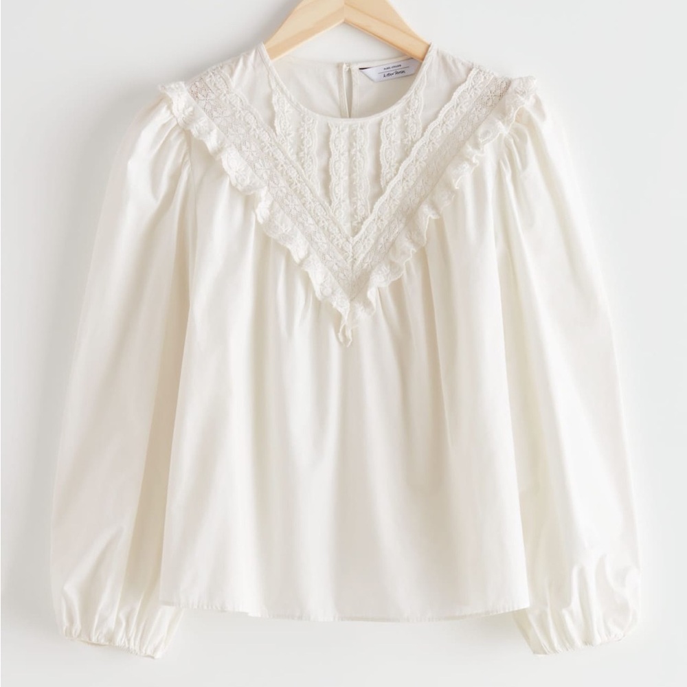 & Other Stories Lace Poet Blouse